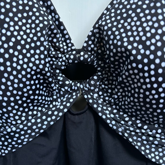 Maxine Swimdress New With Tags Vintage Dead Stock Black and White Print Size 16 - Picture 4 of 12